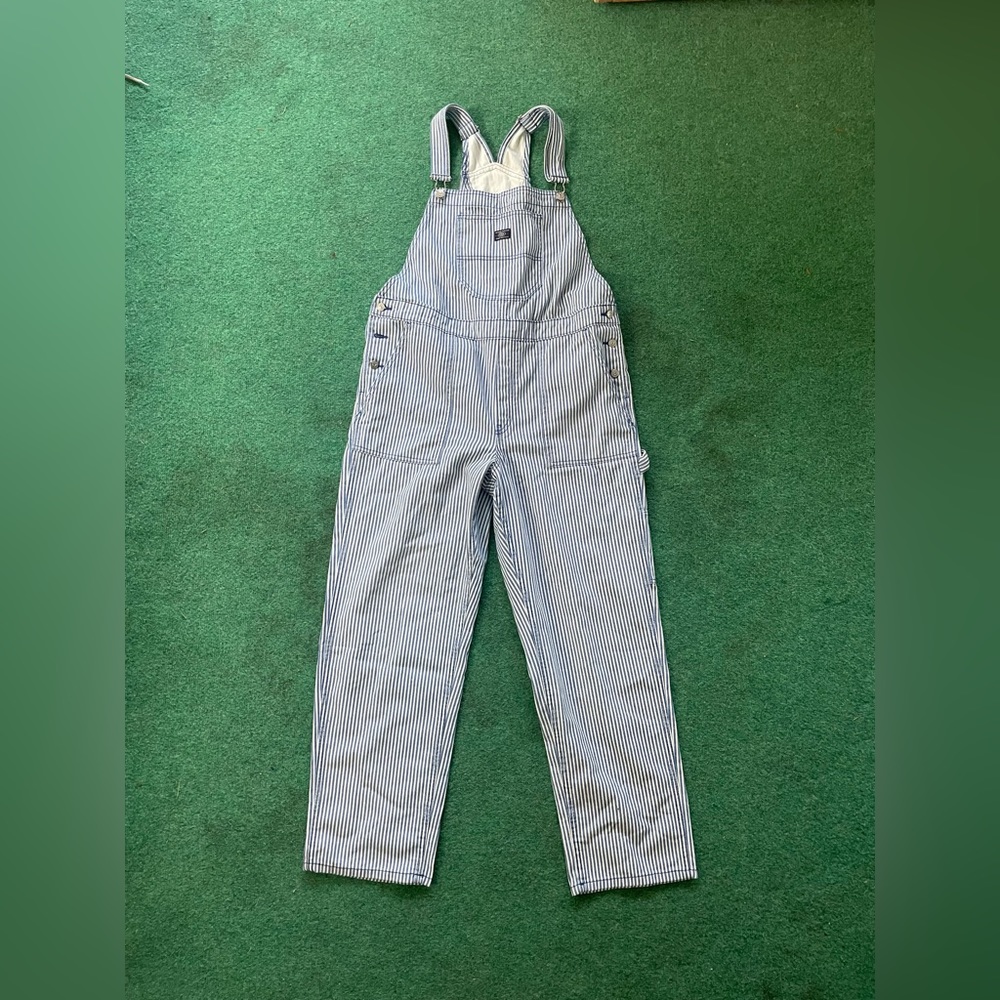 H&M Striped Carpenter Overalls 🌸 Size L